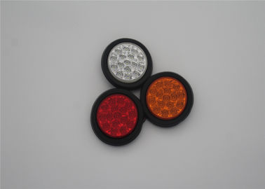 4inch colori bianchi ambrati rossi della copertura di gomma della luce della coda del camion di forma rotonda 24V LED